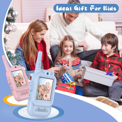 Video Walkie Talkie 2 Pack Rechargeable Interphone with HD Camera & Voice Changer.