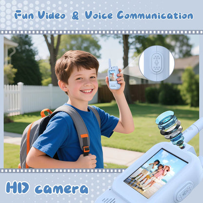 Video Walkie Talkie 2 Pack Rechargeable Interphone with HD Camera & Voice Changer.